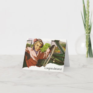 Carte Retro Fun Félicitations Carrières Déplacer nouvell
