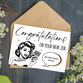 Carte Retro & Funny Félicitations pour votre nouvelle ca