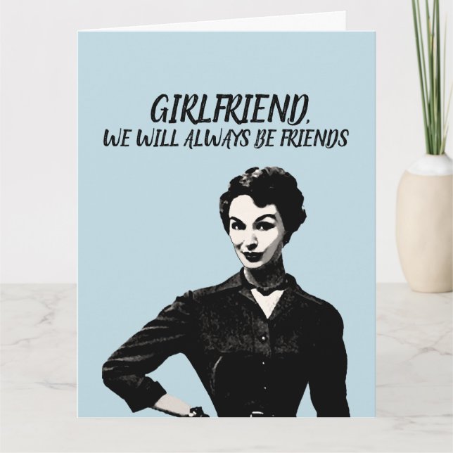 CARTE RETRO FUNNY FUNNY BANTHDAY FEMELLE FRIEND CARD (Devant)