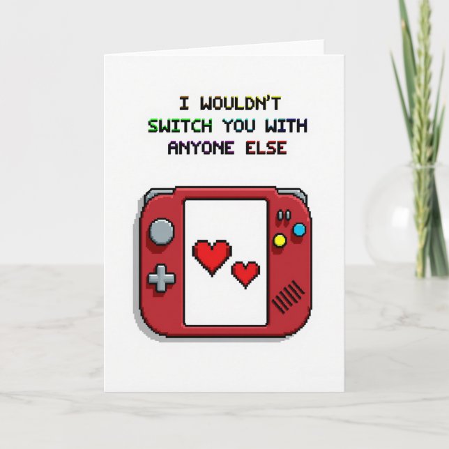 Carte Retro Gaming Romance Card (Devant)