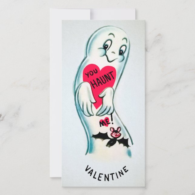 Carte Retro Ghost Valentine (Devant)