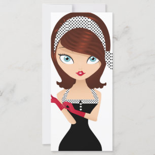 Carte Retro Girl