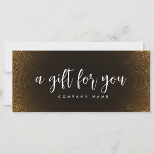 Carte Retro Gold Salon Boutique Certificat cadeau d'affa