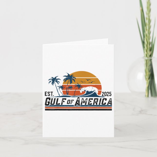 Carte Retro Golfe De Usa America Est 2025 Plage Été (Devant)