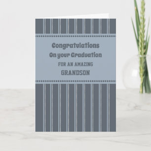 Carte Retro Grandson Félicitations à la Graduation