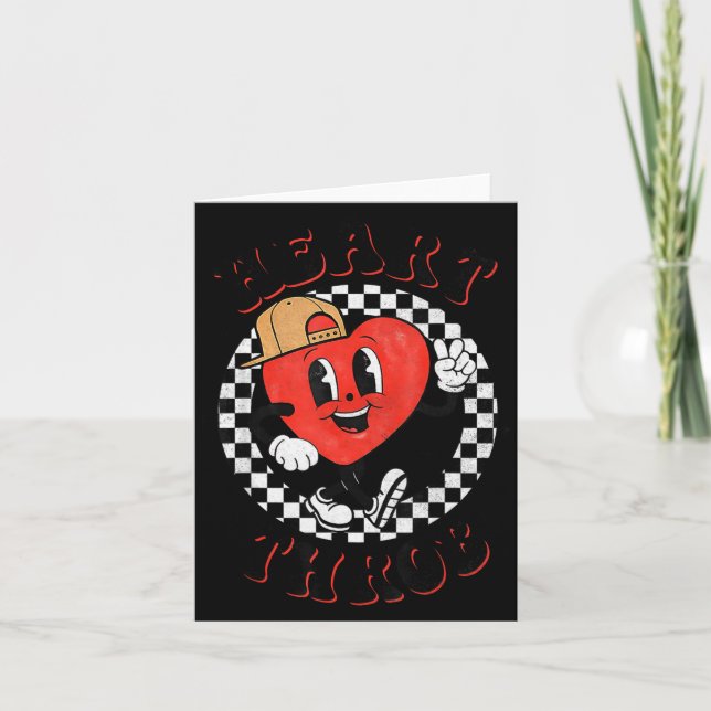 Carte Retro Groovy Heart Throb Valentines Day Toddlers B (Devant)