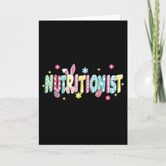 Carte Retro Groovy Nutritionist Bunny Ear Funny Easter G