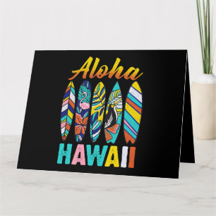 Carte Rétro Hawaiian Aloha Hawaii drôle Famille d'été Va