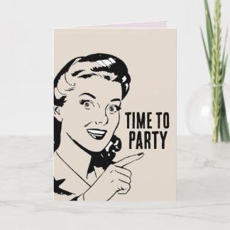 CARTE RETRO HOUSEWIFE FUNNY BIRTHDAY GREETING CARD