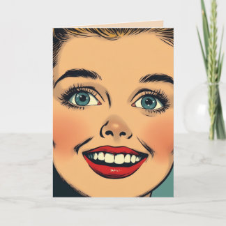 Carte Retro Housewife Funny HELLO Greeting Card