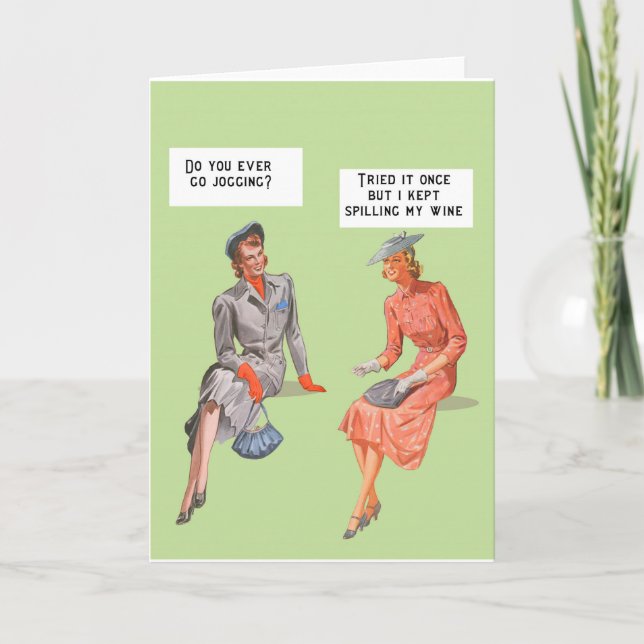 Carte Rétro humeur de femelle de style (Devant)