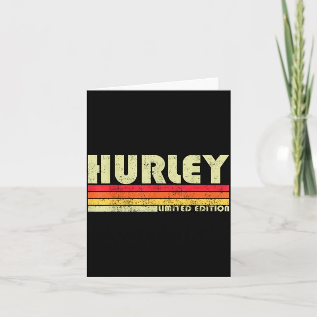 Carte Retro Hurley Home State Cool 70s 80s Style Sunset  (Devant)