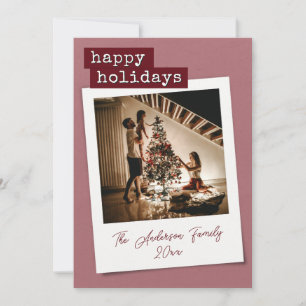 Carte Retro Instant Photo Holiday