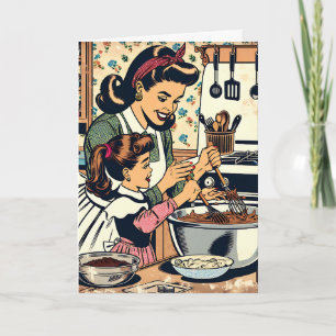 Carte Retro Joyeuse maman d'anniversaire
