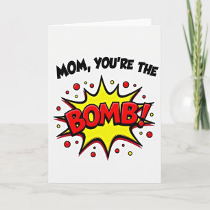 Carte Rétro Maman T'es La Bombe