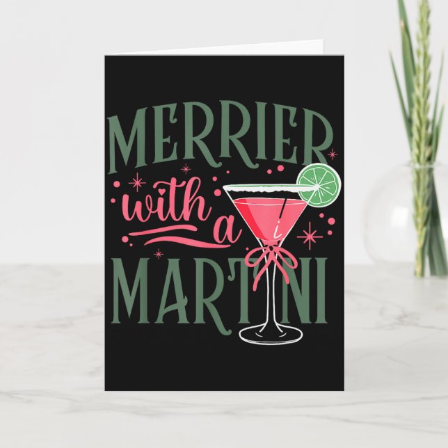 Carte Retro Merrier Avec Un Amant De Queue De Martini Jo (Devant)