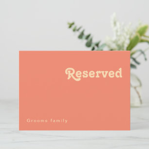 Carte Rétro moderne   Symbole de corail réservé