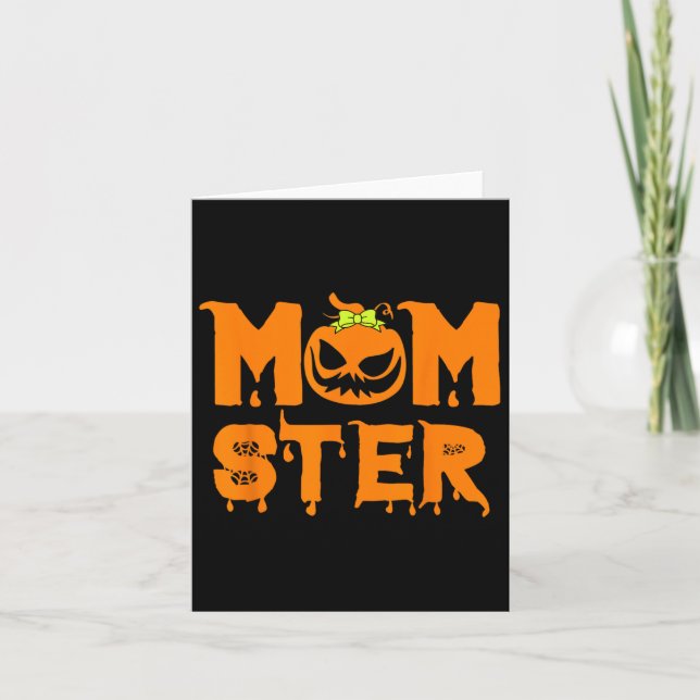 Carte Retro Momster Halloween Maman Costume Mère Hallowe (Devant)