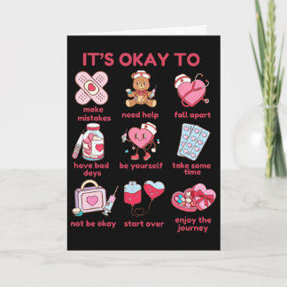 Carte Rétro Okay Saint-Valentin Sensibilisation à la san