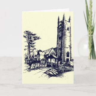 Carte Retro Old English Church