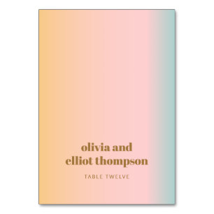 Carte Retro Pastel Gradient Mariage personnalisée