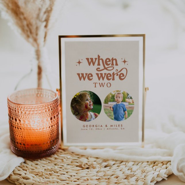 Carte Rétro Quand Nous Étions Âge Bébé Numéro de tableau (Créateur téléchargé)