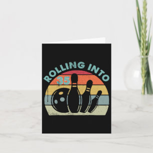 Carte Retro Rolling In To 35 Vintage Bowling Bowler 35th