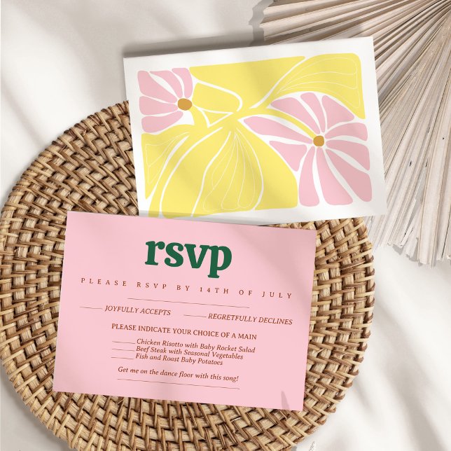 Carte Retro rsvp brillante et audacieuse (Créateur téléchargé)