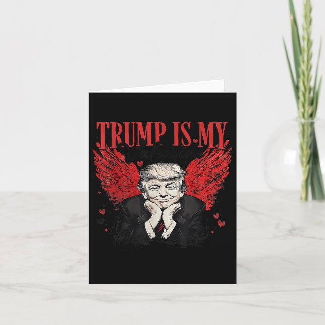 Carte Retro Saint-Valentin Trump est mon Valentin Drôle  (Devant)