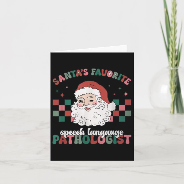 Carte Retro Santa's Favorite Speech Language Christmas S (Devant)