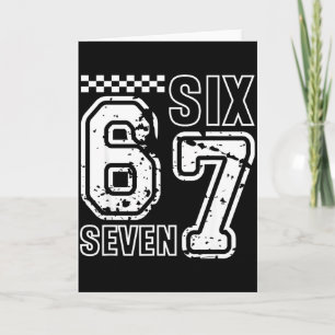 Carte Rétro Six Sept Numéros Humour Intelligent 6 7 Mème