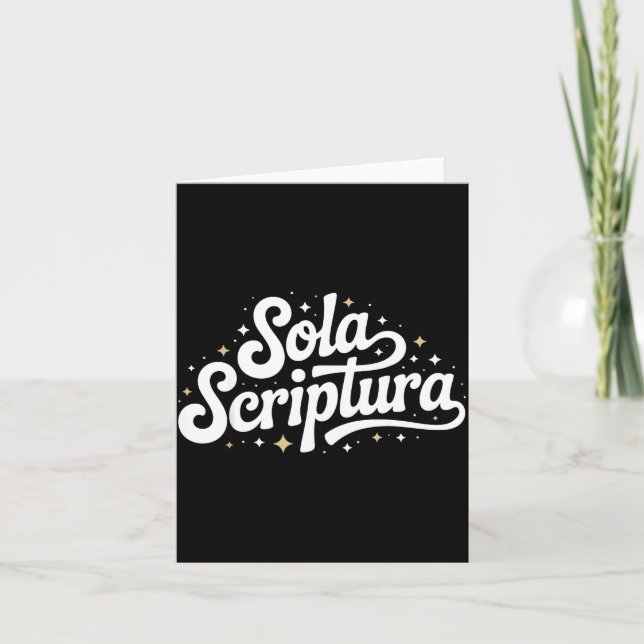 Carte Retro Sola Scriptura Reformed Christian Theology D (Devant)