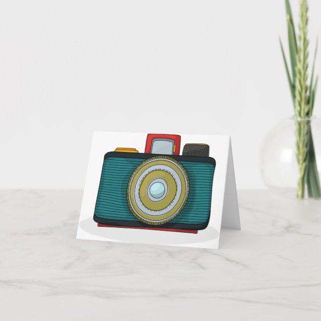 Carte Retro Style Camera Note Cards (Devant)