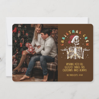 Carte Retro Super Photo Christmas Skeleton Crew