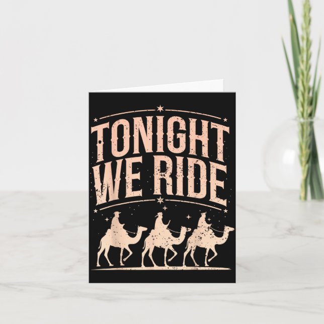 Carte Retro Tonight We Ride Three Wise Men Christmas Nat (Devant)