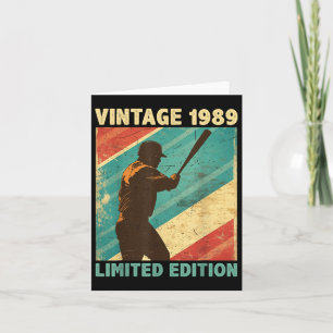 Carte Retro Vintage 1989 Baseball Lover Limited Edition