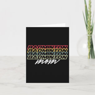 Carte Retro Vintage 80s Badminton Maman Fantastique Fête