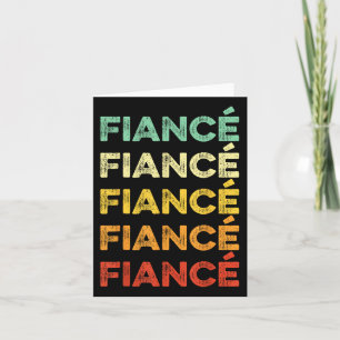 Carte Retro Vintage Fiance Futur M. Groom Fiançailles Ba