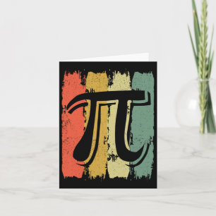Carte Retro Vintage Pi Math Geek Mathématicien Jour Pi