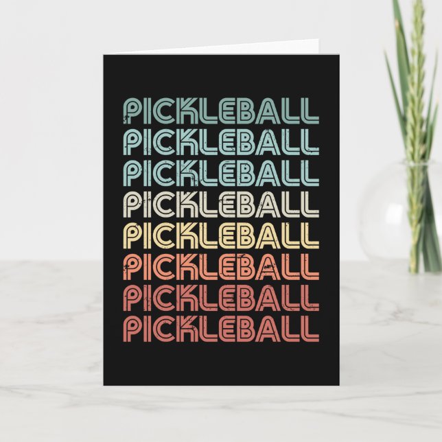 Carte Retro Vintage Pickleball Player Cadeau (Devant)