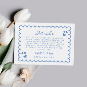 Carte Retro Wave Doodle manuscrit Mariage Détails