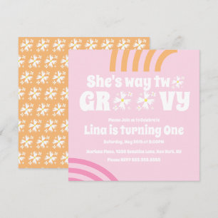 Carte Retro Way Deux Super Daisy Flower Anniversaire