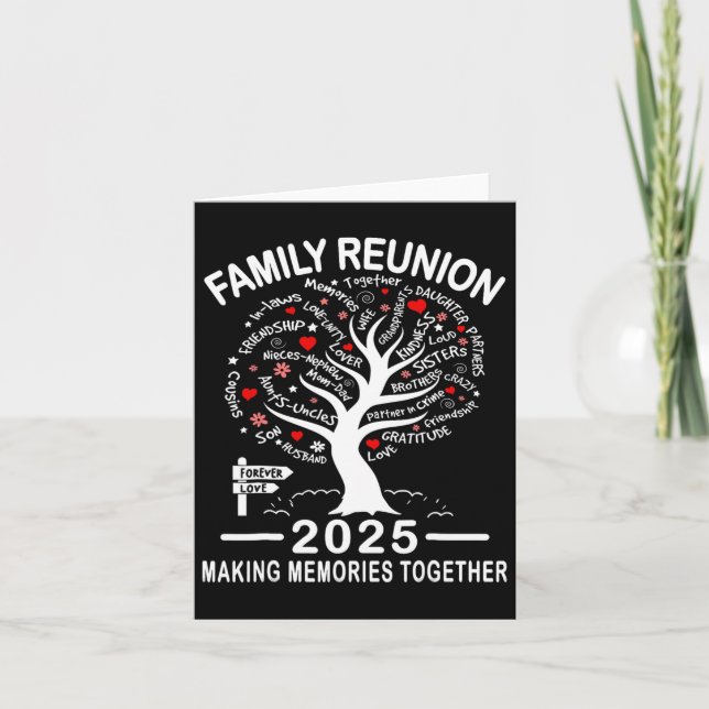 Carte Réunion familiale 2025 Réunion jumelée de la famil (Devant)
