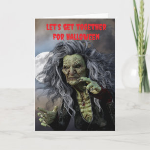 Carte Réunissons-nous pour Halloween.