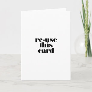 Carte Réutiliser cette salutation générique ultra-minima