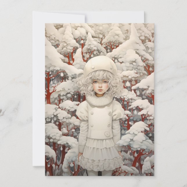 Carte Rêve de Noël blanc (Devant)