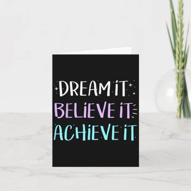Carte Rêve Il Croit Qu'Il Atteint Sa Motivation (Devant)