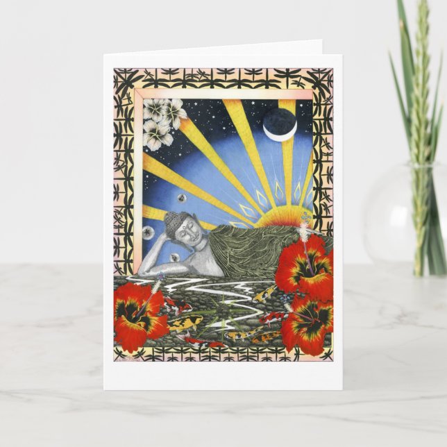 Carte RÊVE VI (coucher du soleil Koan de LIBELLULE à (Devant)