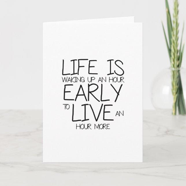 Carte Réveillez-vous tôt - Citations de motivation (Devant)