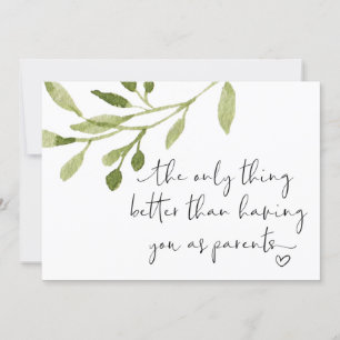 Carte Révélation de grossesse pour les parents Je suis u